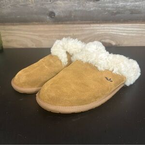 Koolaburra By Ugg Womens Milo Suede Upper Faux-Fur Lined Sandal Chestnut Size 10